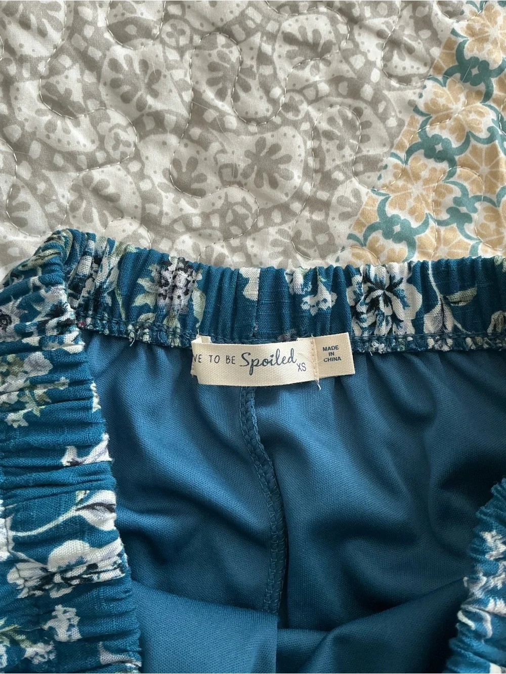 Kohl's Teal Floral Tiered Midi Skirt